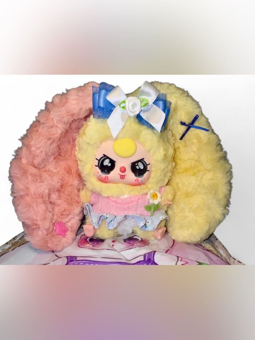 New Baby Three Lily Rabbit Town Confirmed Pink,Yellow Bunny (Scented)Crying Eyes - Picture 5 of 7